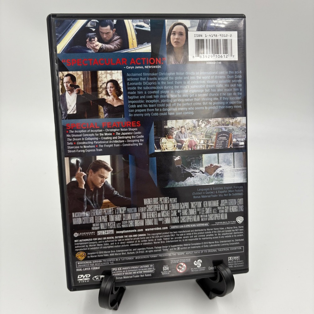 Warner Bros Inception DVD - Picture 2 of 4